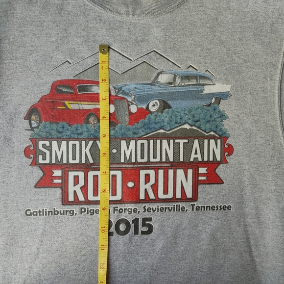 Smokey Mountain Rod Run Crew Neck Sweatshirt Mens Sz Small Classic Cars Jerzees - Picture 3 of 15